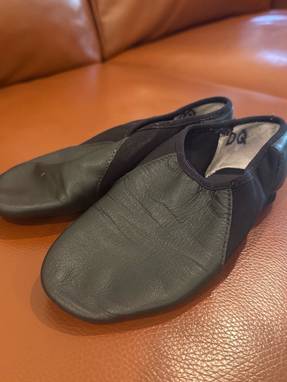 Girls Kids Black Slip-On Dance Jazz Practice Shoes
